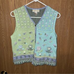 Sigrid Olsen Pastel Knit Vest